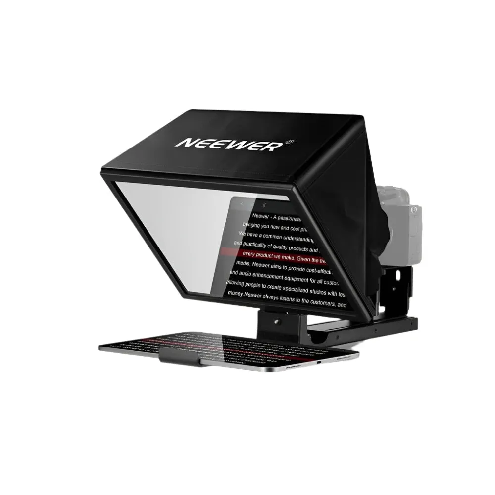12 Aluminum Teleprompter for Ipad Tablet Phone Dslr Camera Remote & App Control Ios/android Compatible