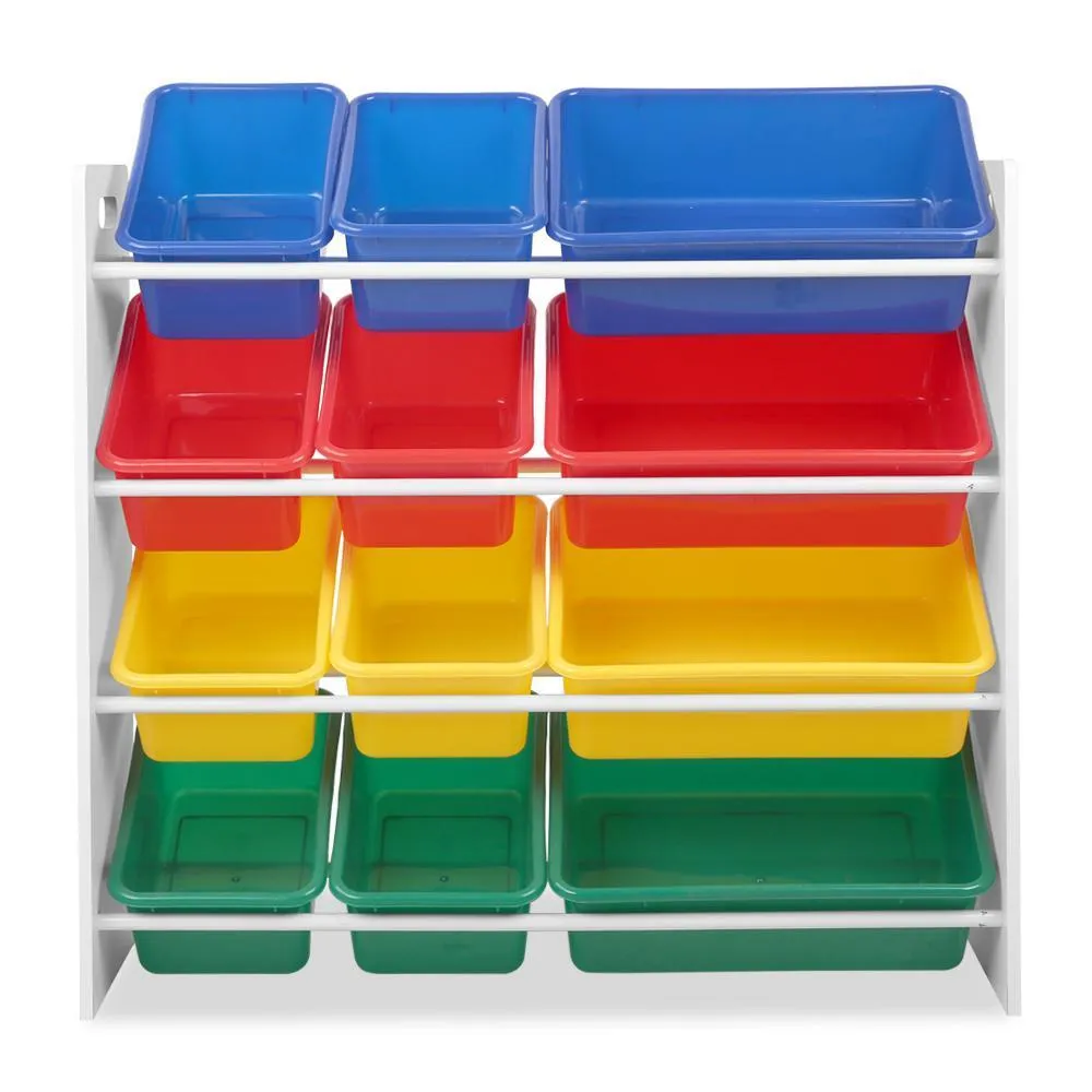 12 Bin Toy Organiser Storage Rack
