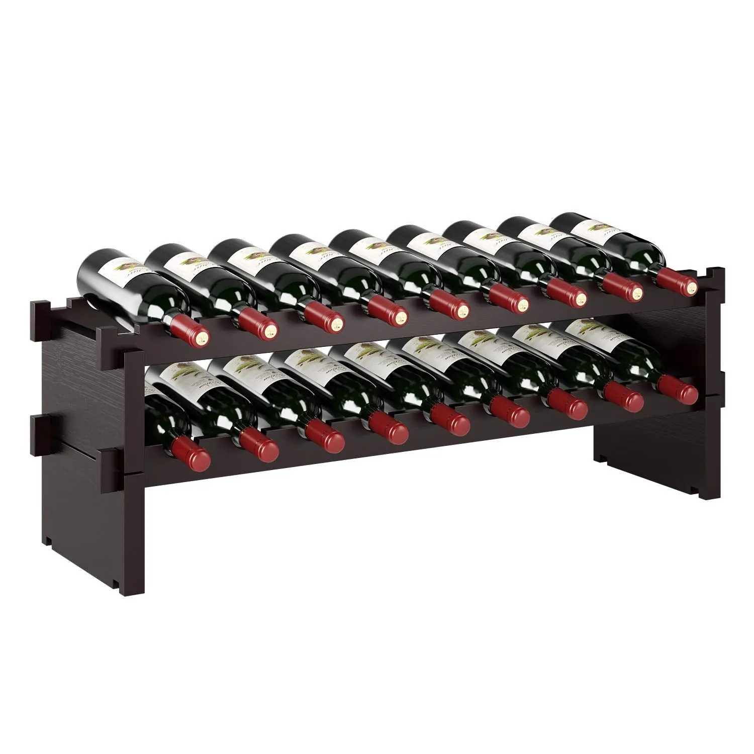 18 Bottle Stackable Wine Rack