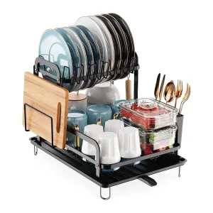 2-Tier Dish Drying Rack for Kitchen