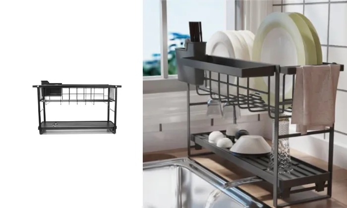 2 Tier Dish Sink Rack - Fine Living