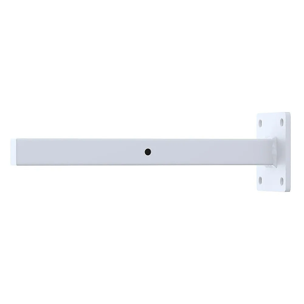 20cm Floating Shelf Brackets Industrial Metal Shelving Supports 4-Pack - White