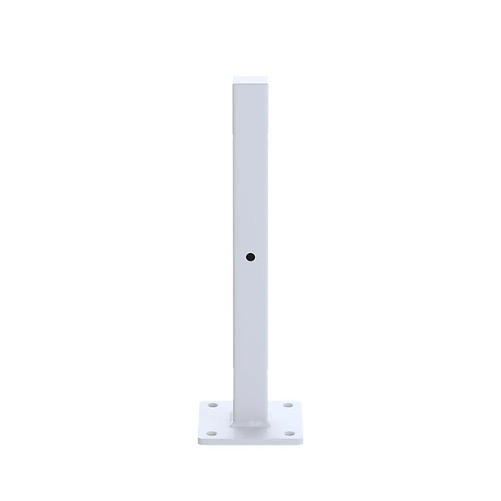 20cm Floating Shelf Brackets Industrial Metal Shelving Supports 4-Pack - White