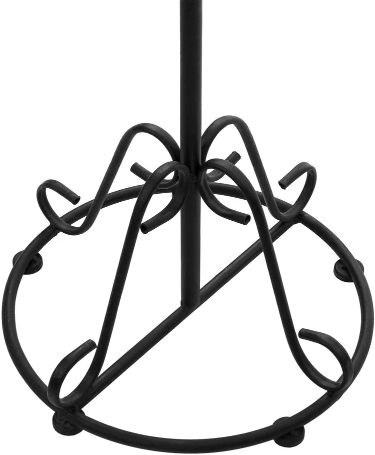 25 Rings, Black Metal Freestanding Scarf Holder, Shawl Display Tree with Spiral Design