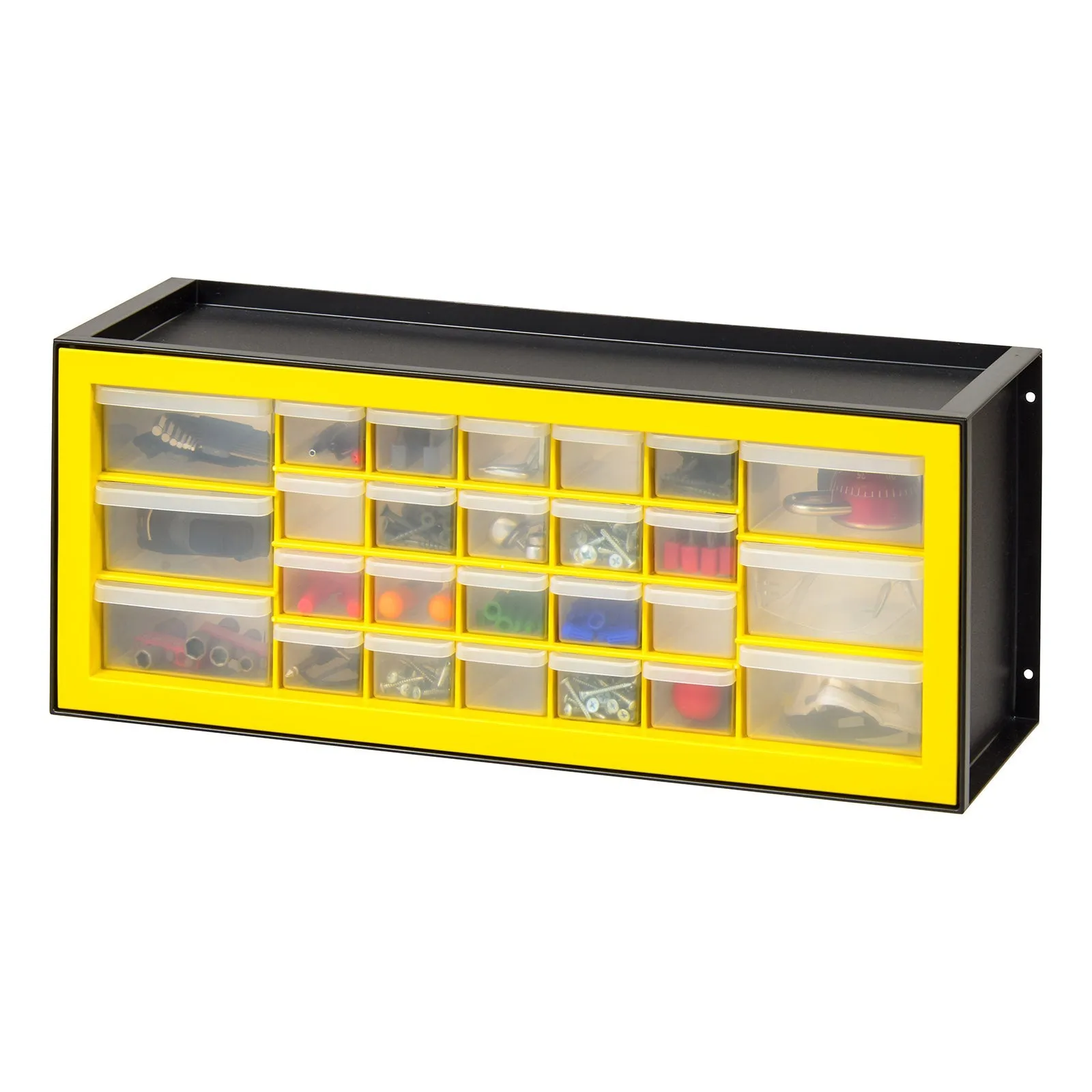 26 Drawer Parts Cabinet, Black/Yellow