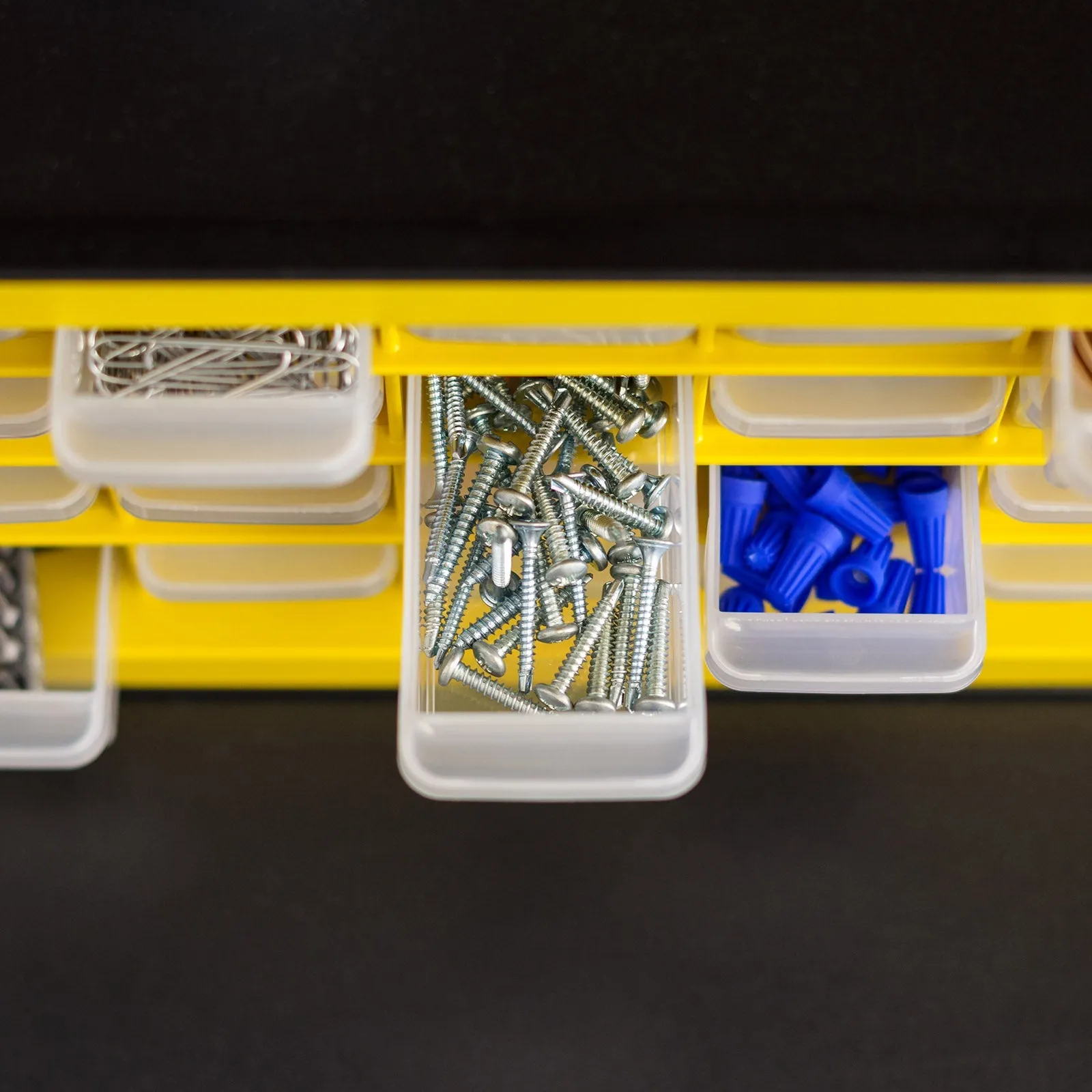 26 Drawer Parts Cabinet, Black/Yellow