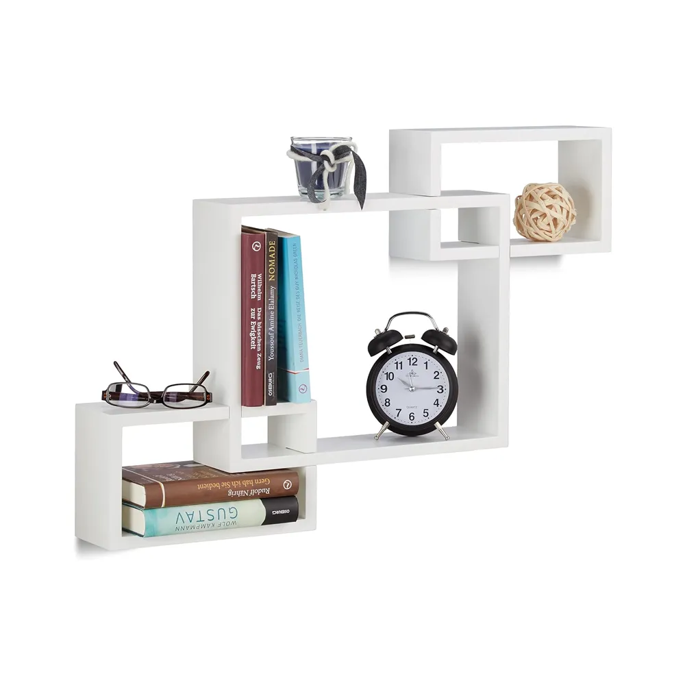 3 Contemporary Style Geometric Decoration Wall Mounted Shelf Ra-115