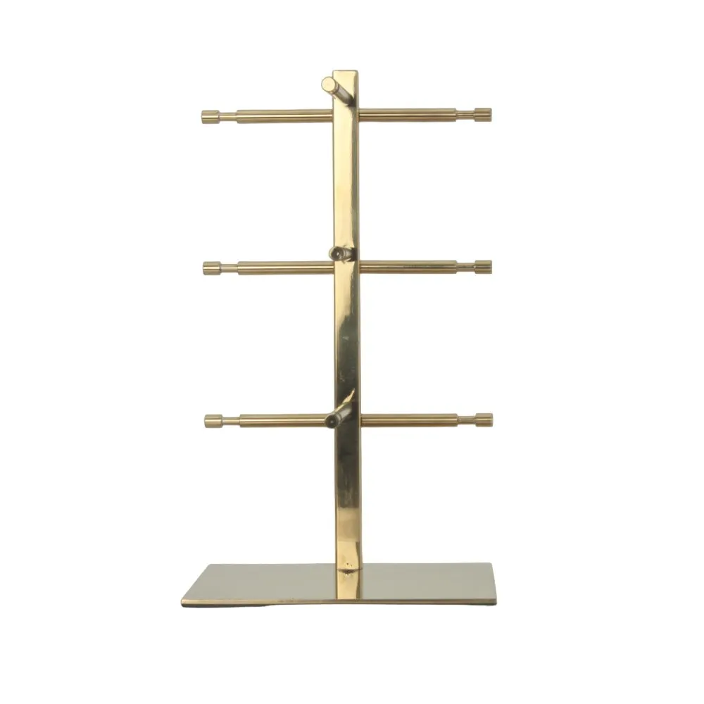 3 Pairs Metal Gold Eyewear Sunglass Display
