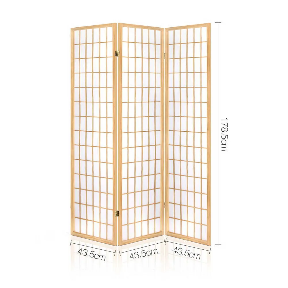 3 Panel Room Divider Screen | 131x179cm | Natural