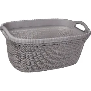 37L Knitted Laundry Basket Grey