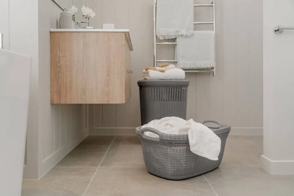 37L Knitted Laundry Basket Grey