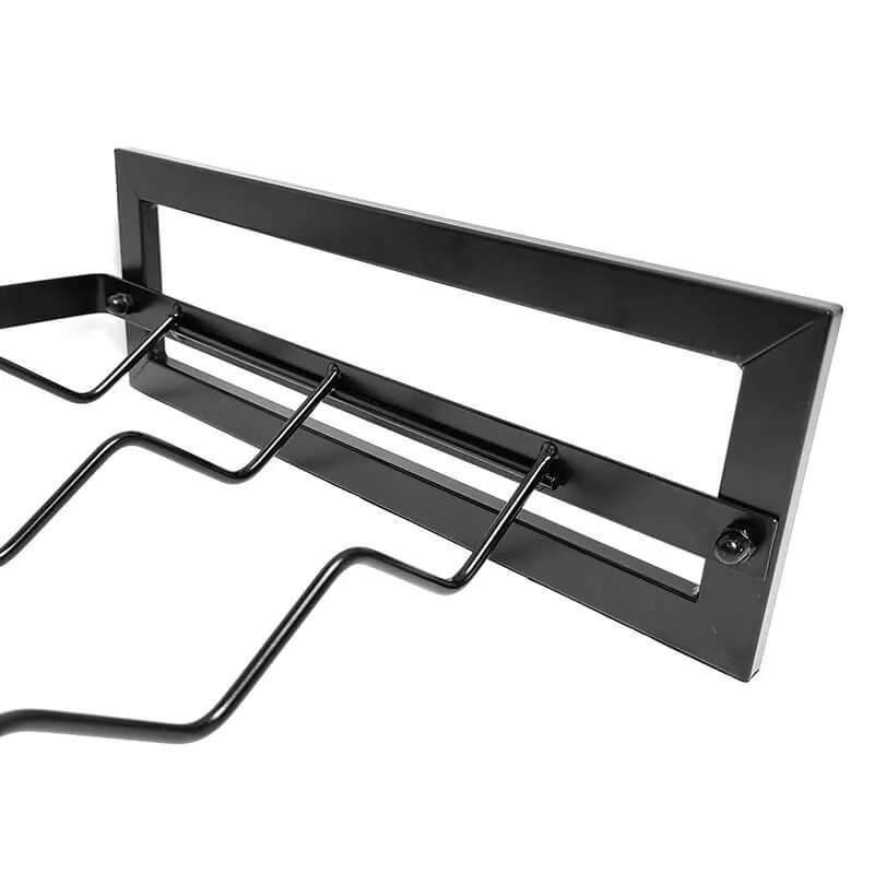4 Bottle Slim Stackable Wine Rack Matte Black