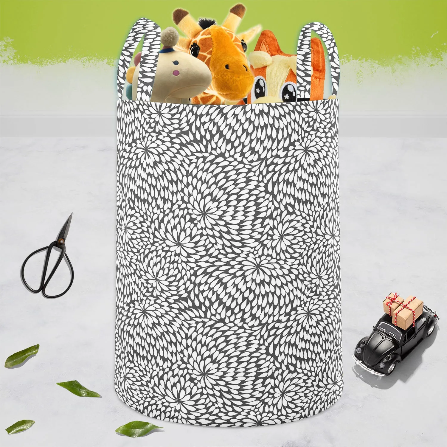 Abstract Pattern D3 Foldable Open Storage Bin | Organizer Box, Toy Basket, Shelf Box, Laundry Bag | Canvas Fabric