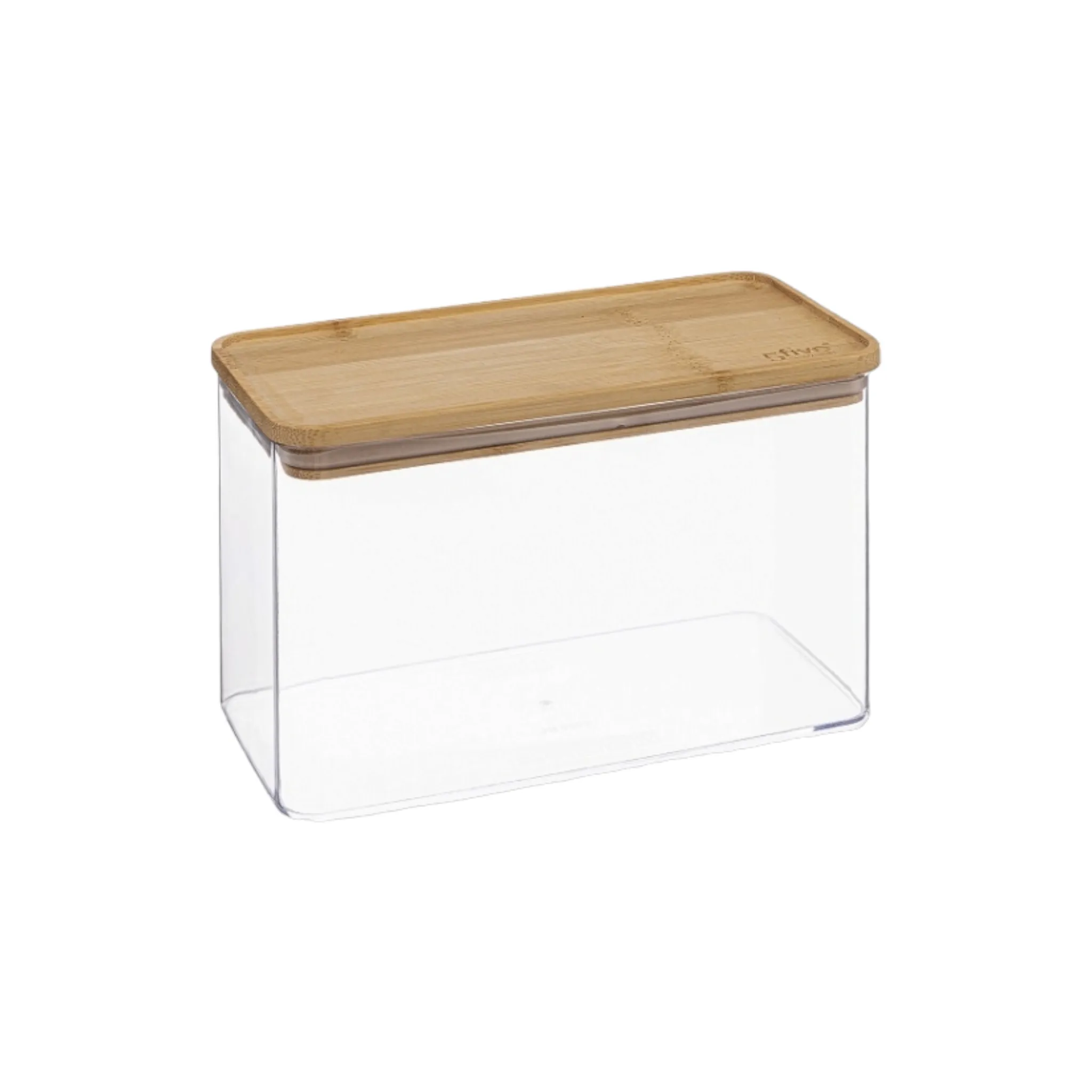 Acrylic Storage Rectangle Bamboo Lid 2L 60016