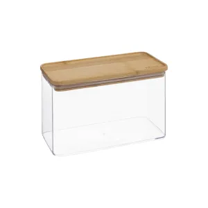 Acrylic Storage Rectangle Bamboo Lid 2L 60016