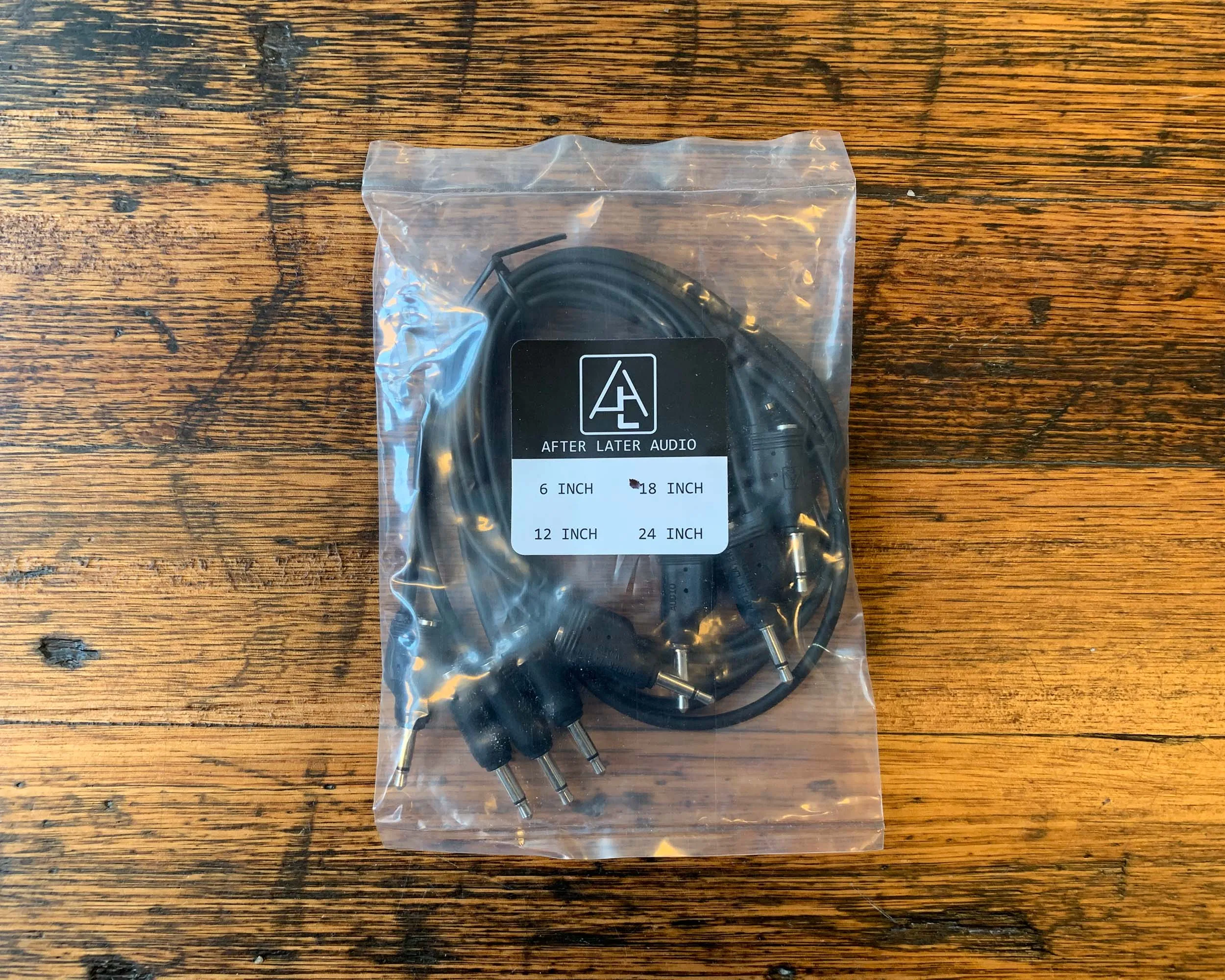 After Later Audio 45cm Double-end Stackable Patch Cable 5 Pack - Black