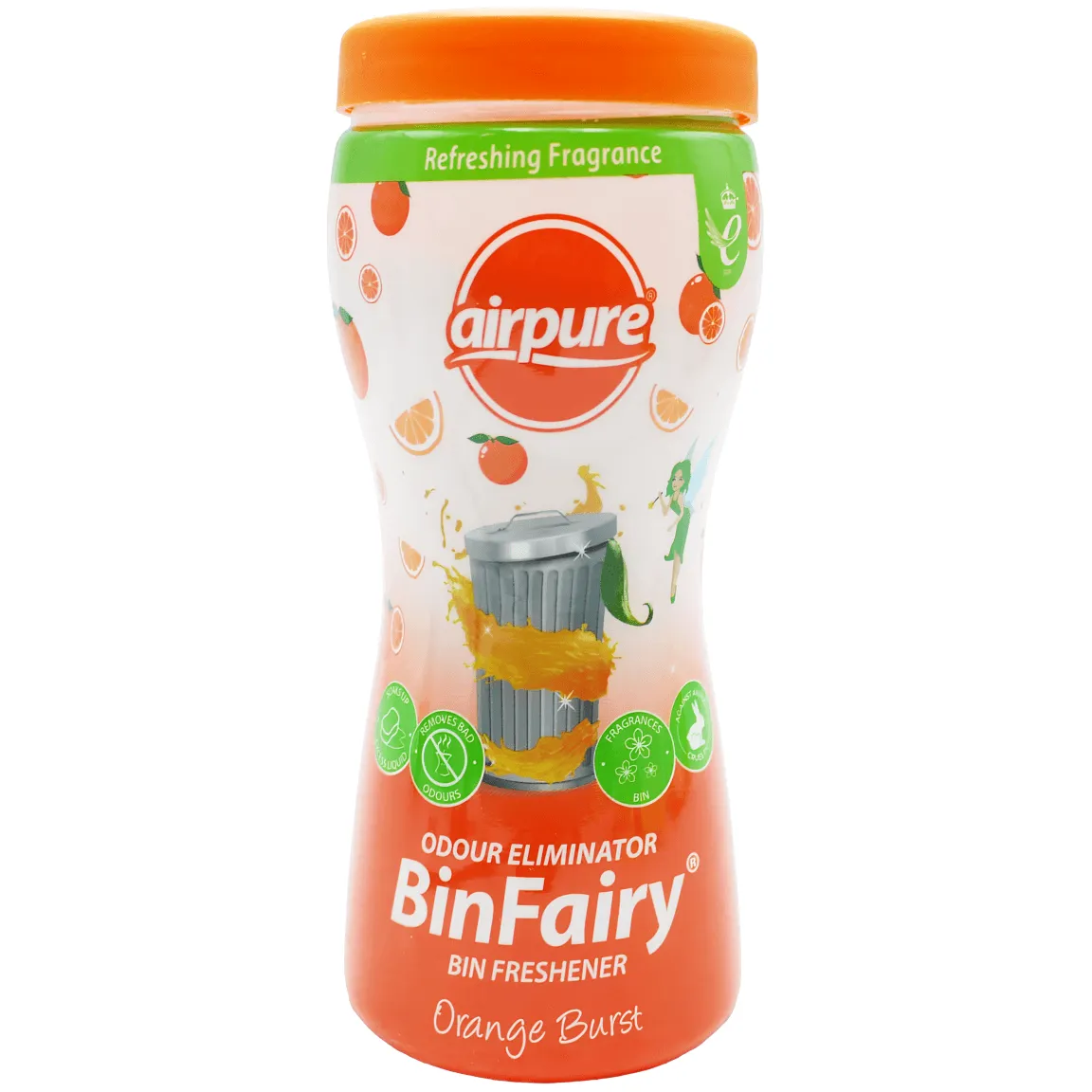 Airpure BinFairy Odour Eliminator Orange-Burst Bin Freshener 500g