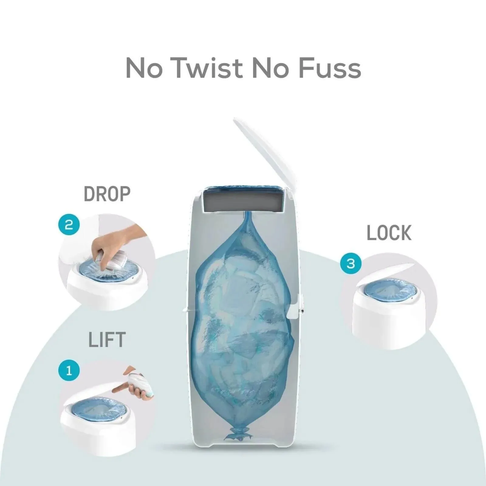 Angelcare Nappy Disposal System White