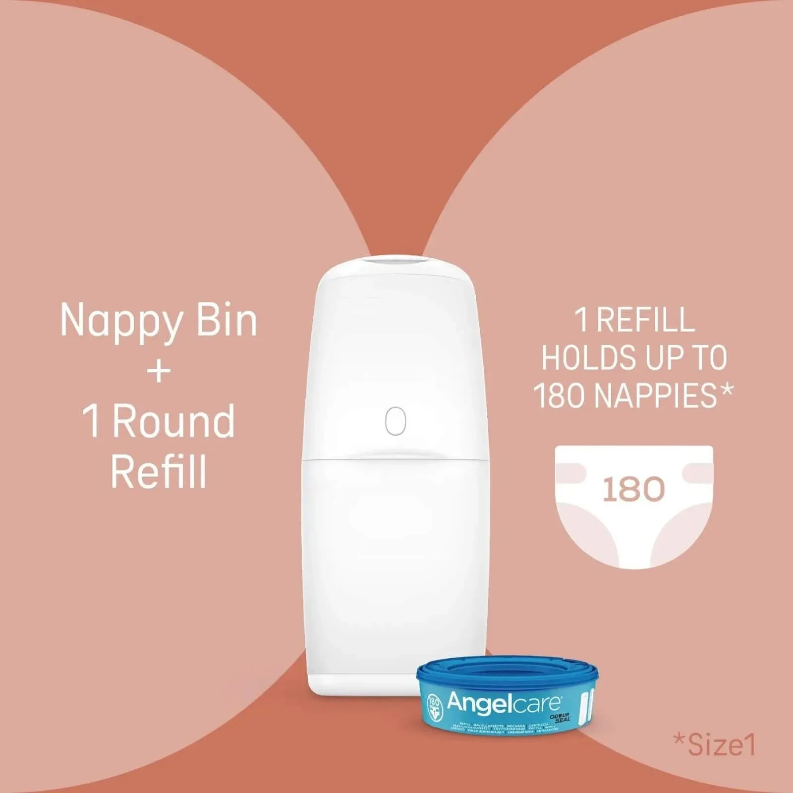 Angelcare Nappy Disposal System White