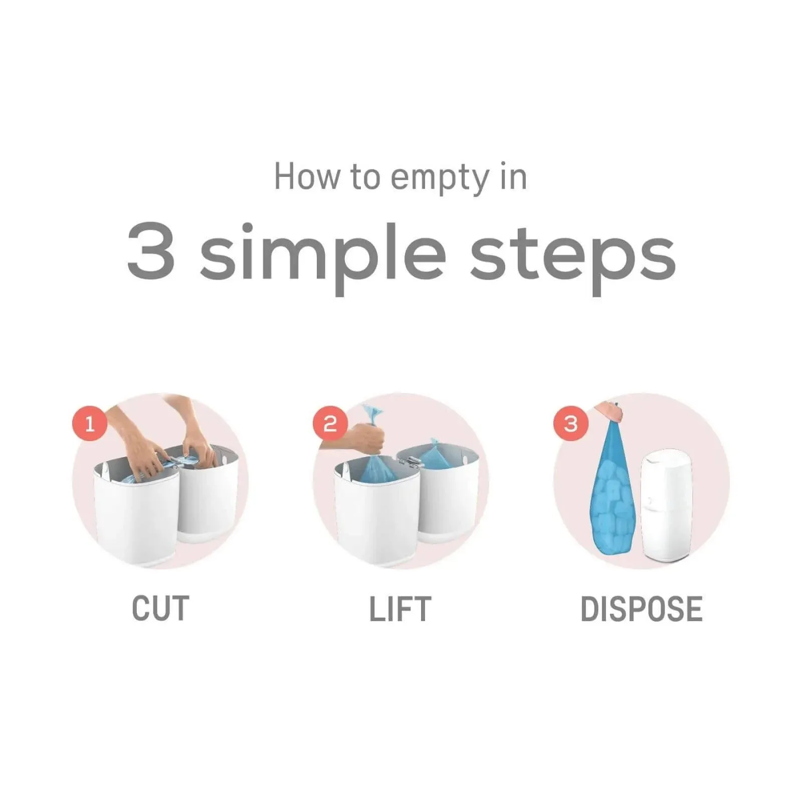 Angelcare Nappy Disposal System White