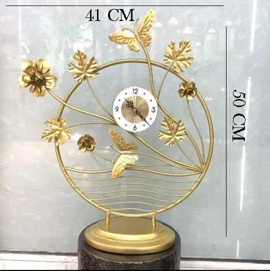 Arcanine Butterfly Desk Clock Modern Design,Silent Desk Clock Non-Ticking Battery Operatedfor Home,Living Room,Bedroom Decor (AR-09)