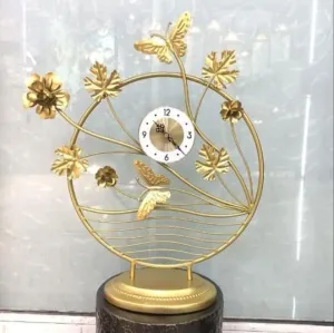 Arcanine Butterfly Desk Clock Modern Design,Silent Desk Clock Non-Ticking Battery Operatedfor Home,Living Room,Bedroom Decor (AR-09)