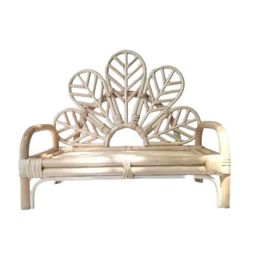 Babymoon Rustic Cane Floral Sofa | Wooden Properties | Baby Photography Props