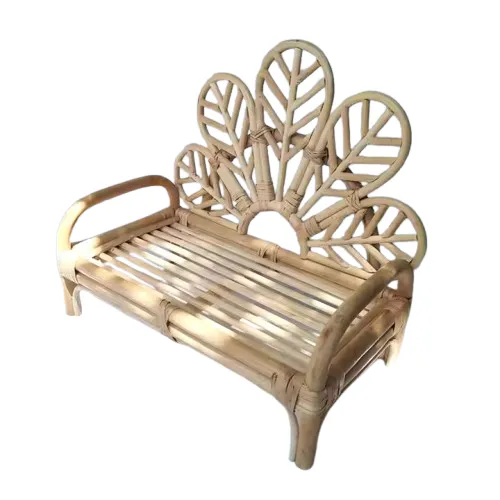 Babymoon Rustic Cane Floral Sofa | Wooden Properties | Baby Photography Props