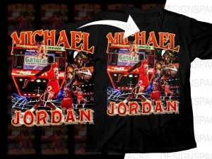 Basketball Legend Michael Jordan Chicago Bulls Bootleg Graphic Png Digital Download