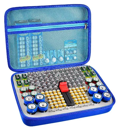 Battery Organizer Case Tester Storage Holder For Aa Aaa 9V C D Lithium