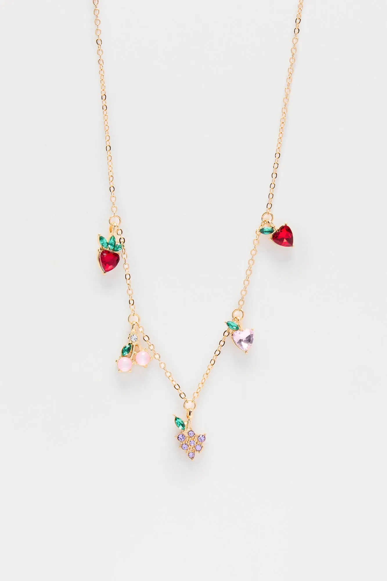 Berry Basket Necklace - Gold/combo