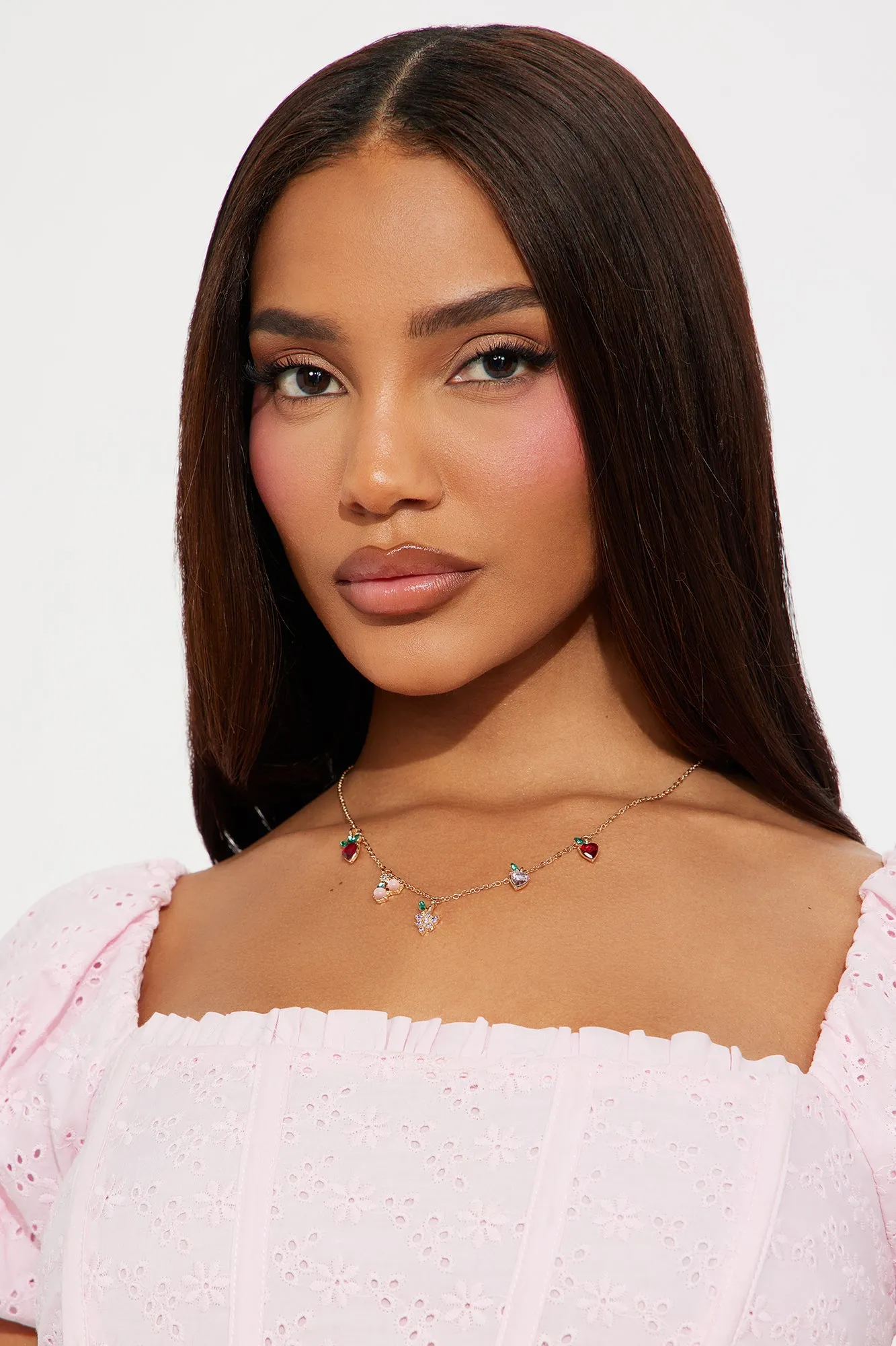 Berry Basket Necklace - Gold/combo