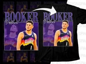 Booker Devin The Valley Phoenix Suns Basketball Star Bootleg Graphic Png Digital Download