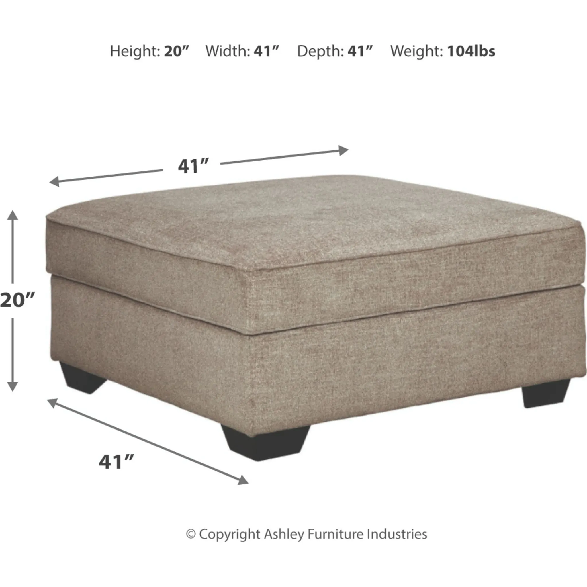 Bovarian Storage Ottoman - Stone