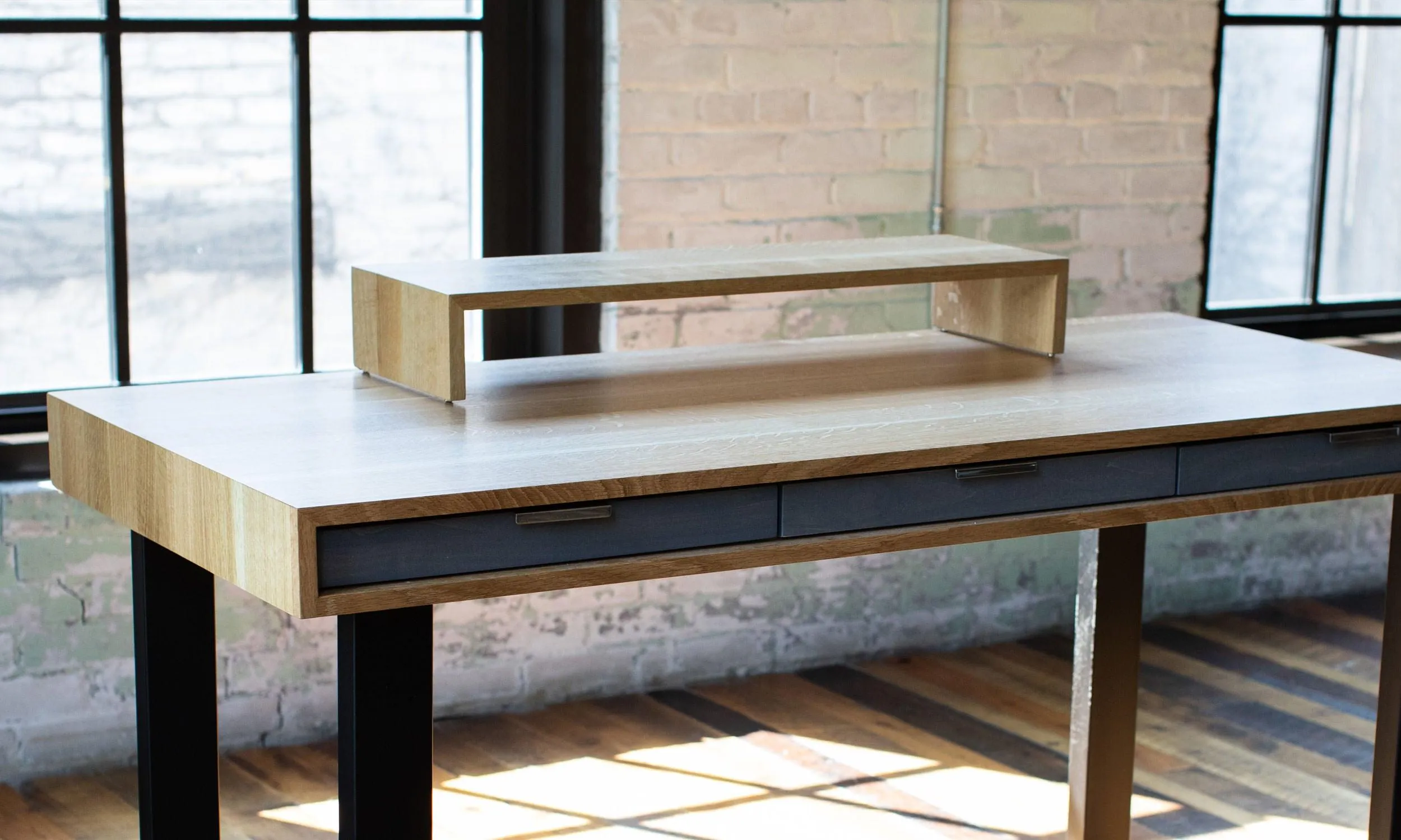 Bridge // Modern Monitor Stand & Desktop Shelf