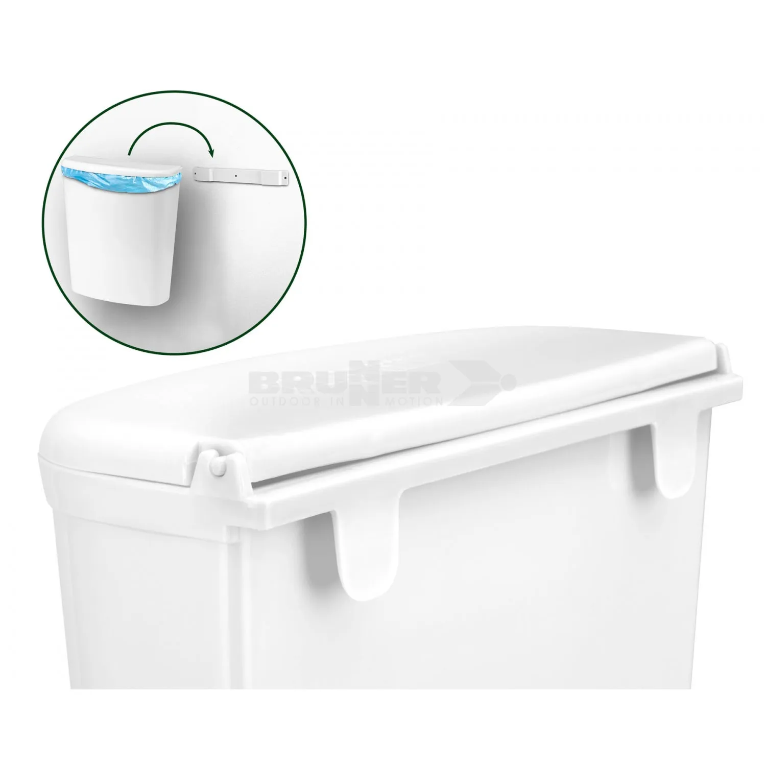 Brunner Pillar Caravan Waste Bin Grey