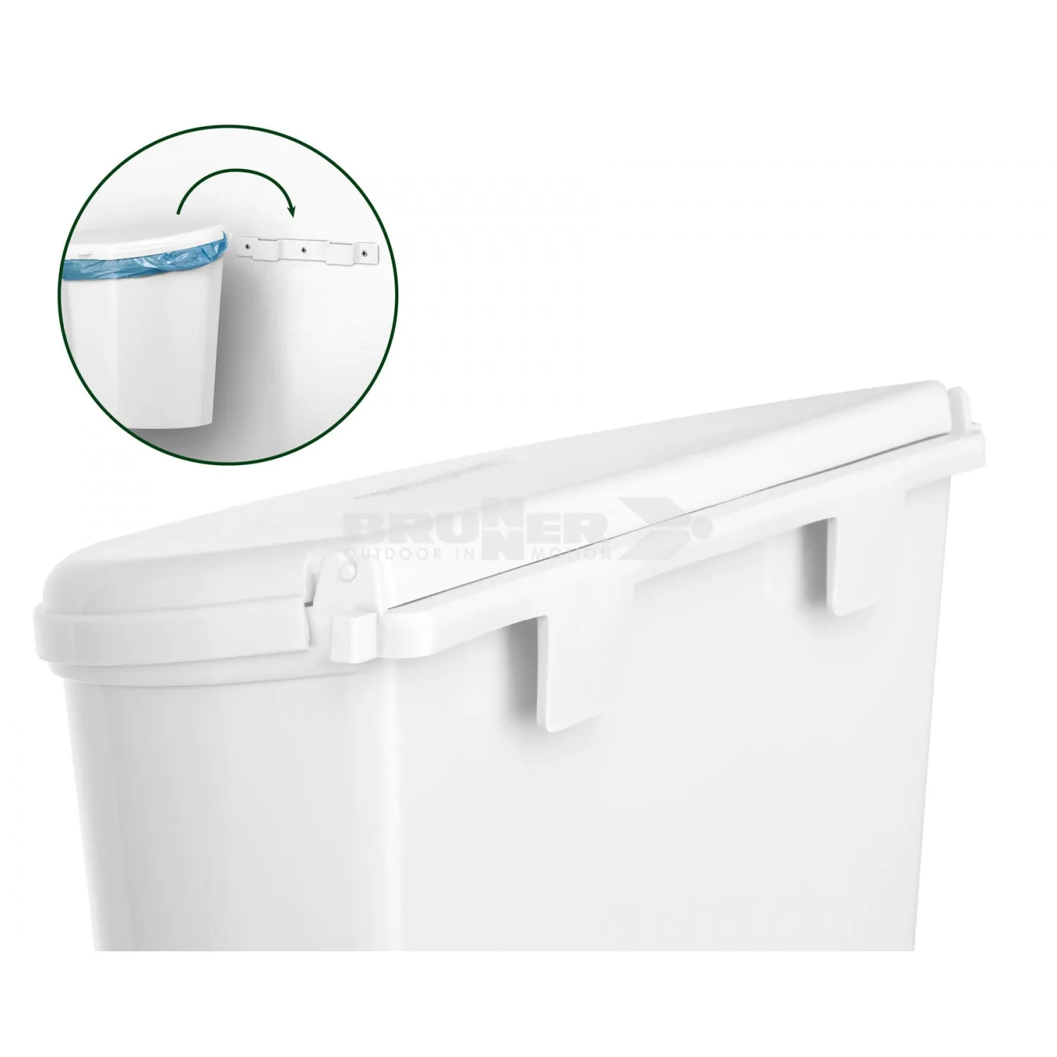 Brunner Pillar Caravan Waste Bin XL White