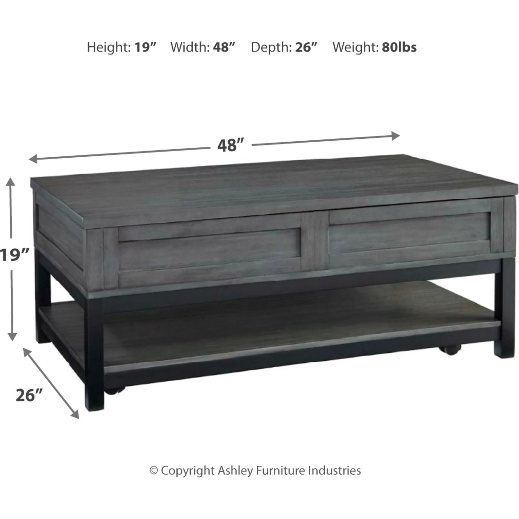 Caitbrook Rect Lift Top Cocktail Table
