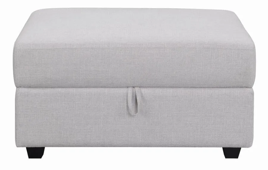 Cambria Square Storage Ottoman Grey