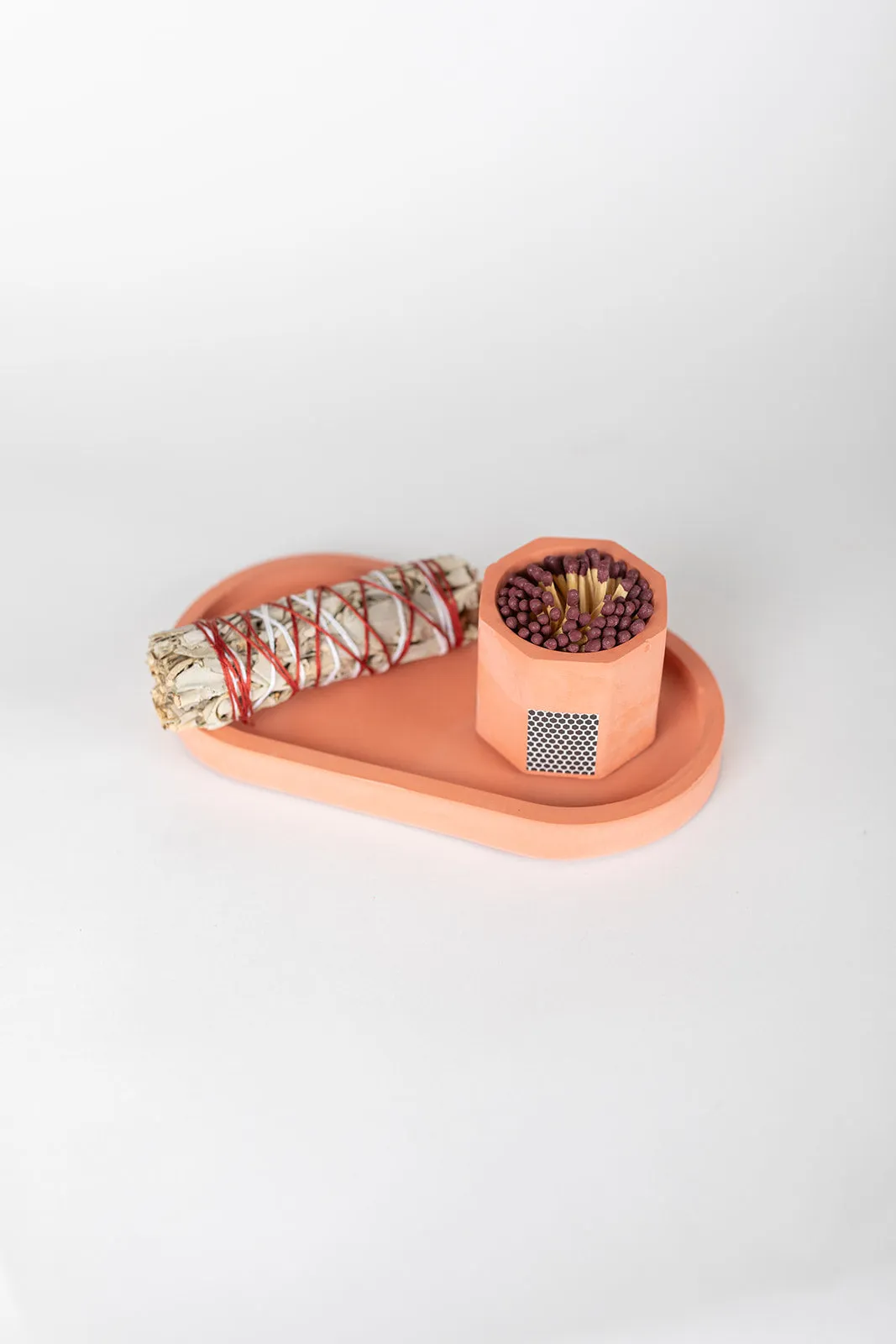 Candle Tray and Match Holder in Brick