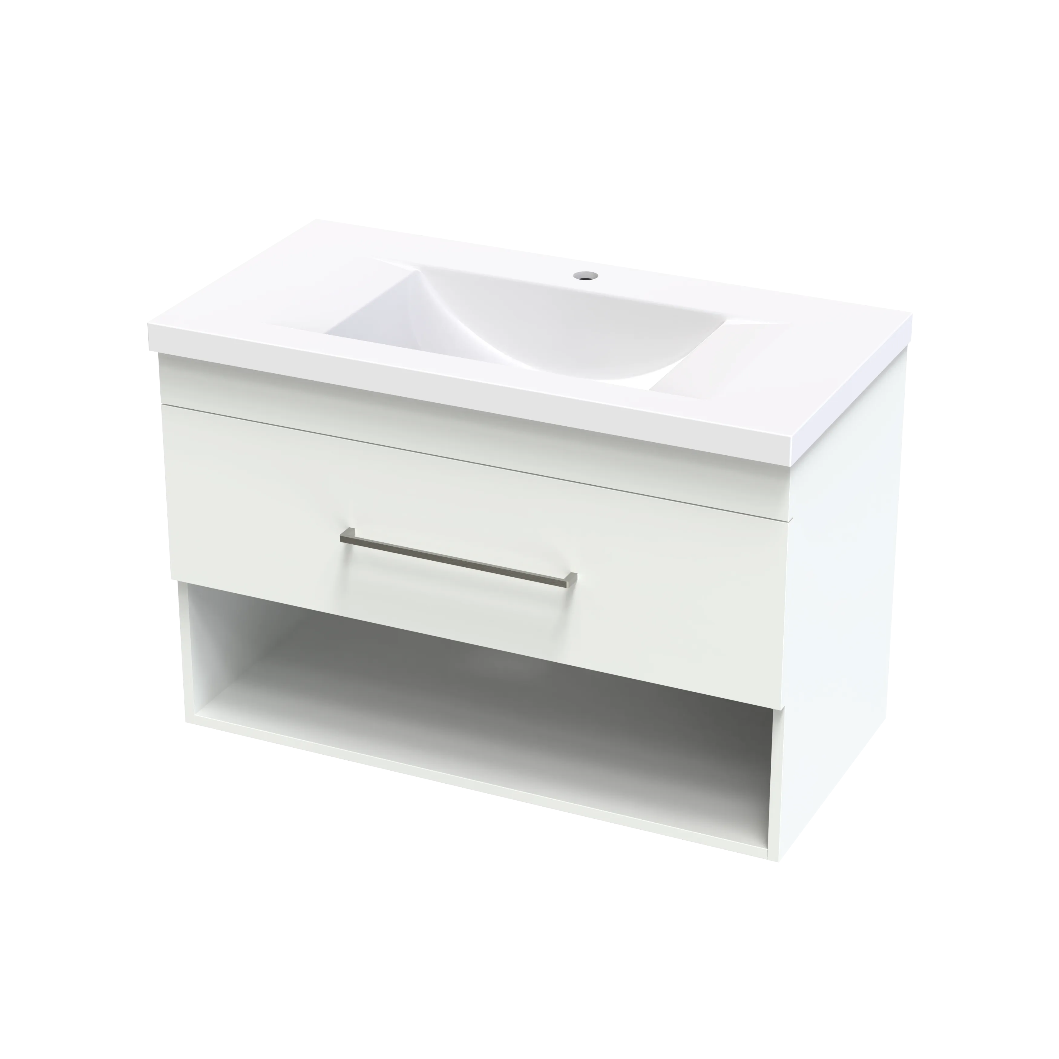 Cashmere Norfolk 900 Drawer Open Shelf Wall Vanity