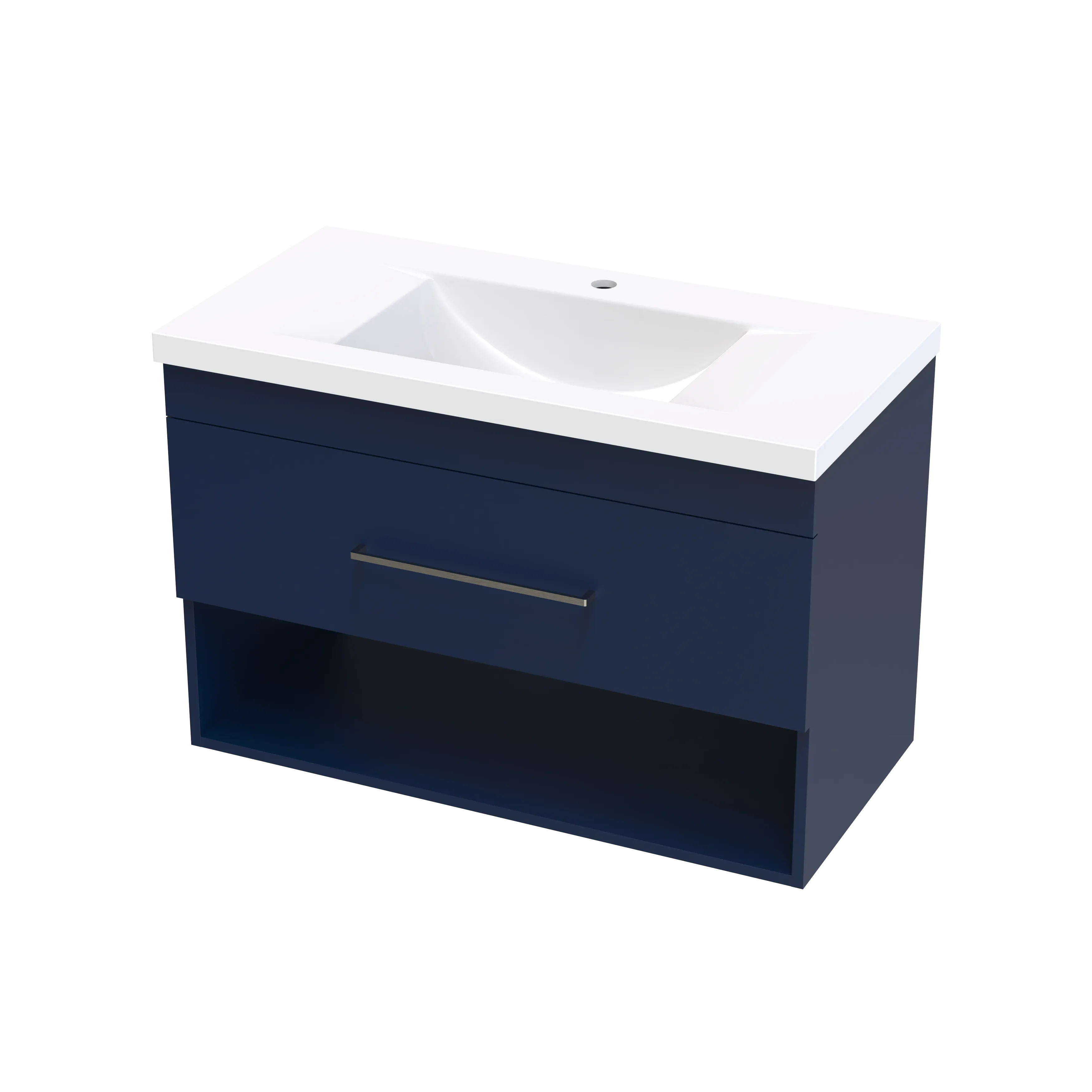 Cashmere Norfolk 900 Drawer Open Shelf Wall Vanity