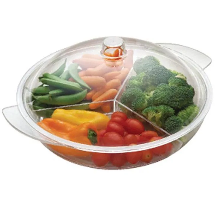 Chilled Serving Platter 3 Section Server