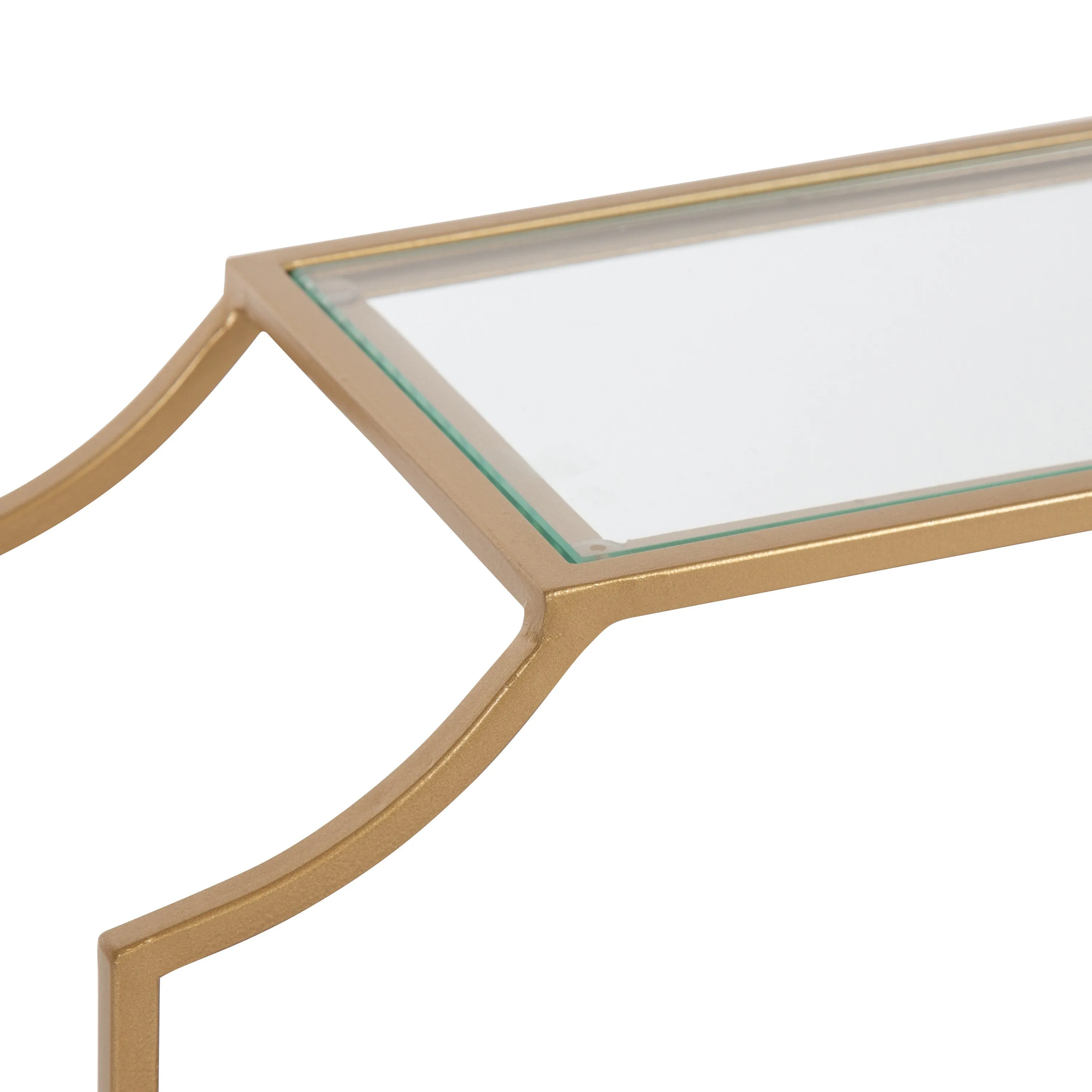 Ciel Modern Glam Metal Wall Shelf Set