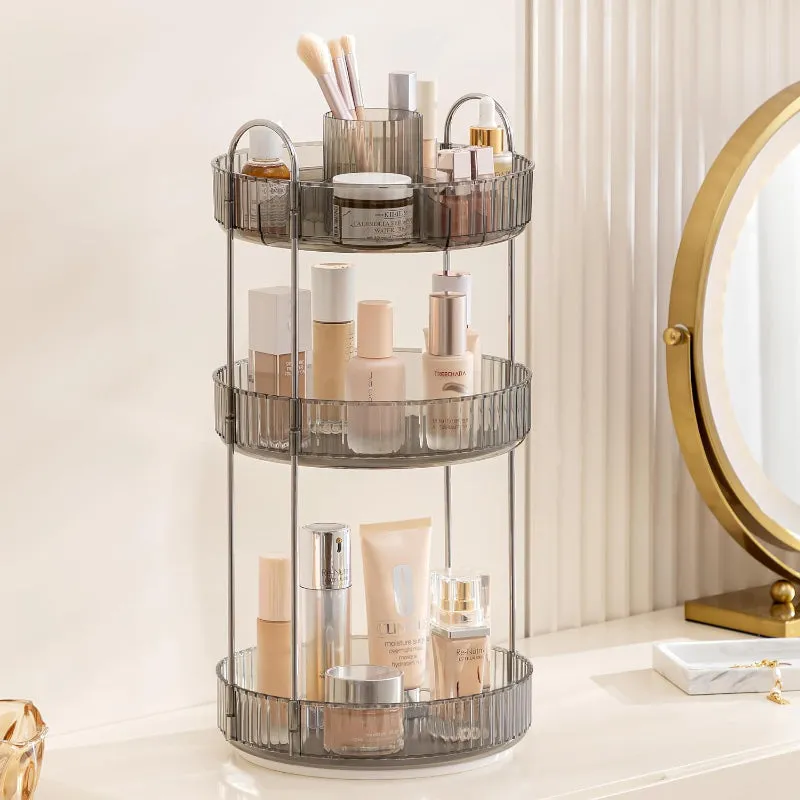 Cosmina 3-Tier Multipurpose Revolving Organizer - Silver