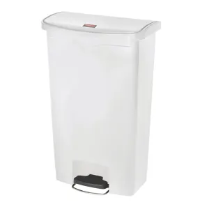 CW590 Rubbermaid Slim Jim Step on Bin Front Pedal 68Ltr White