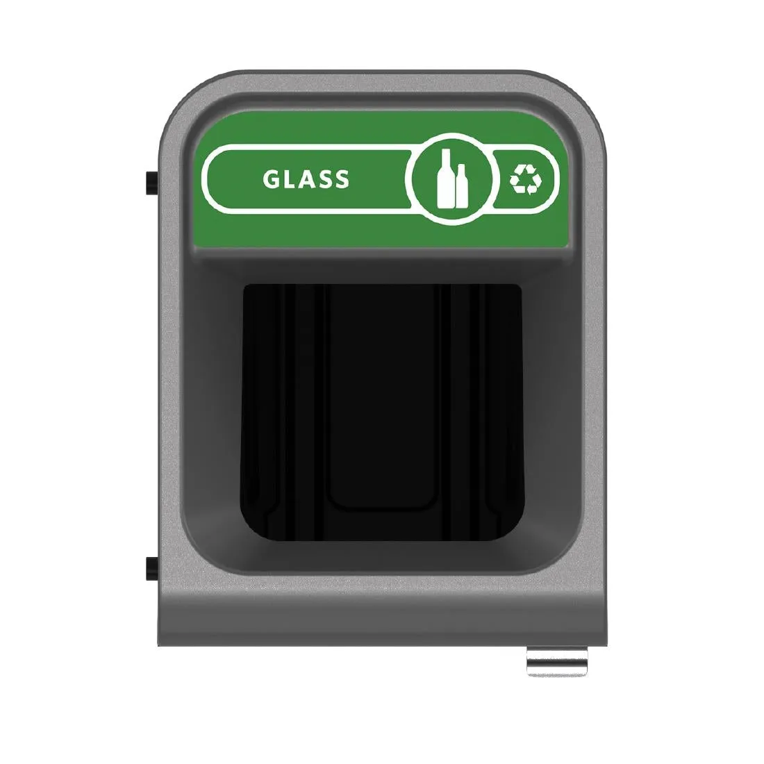 CX966 Rubbermaid Configure Recycling Bin with Glass Recycling Label Green 57Ltr