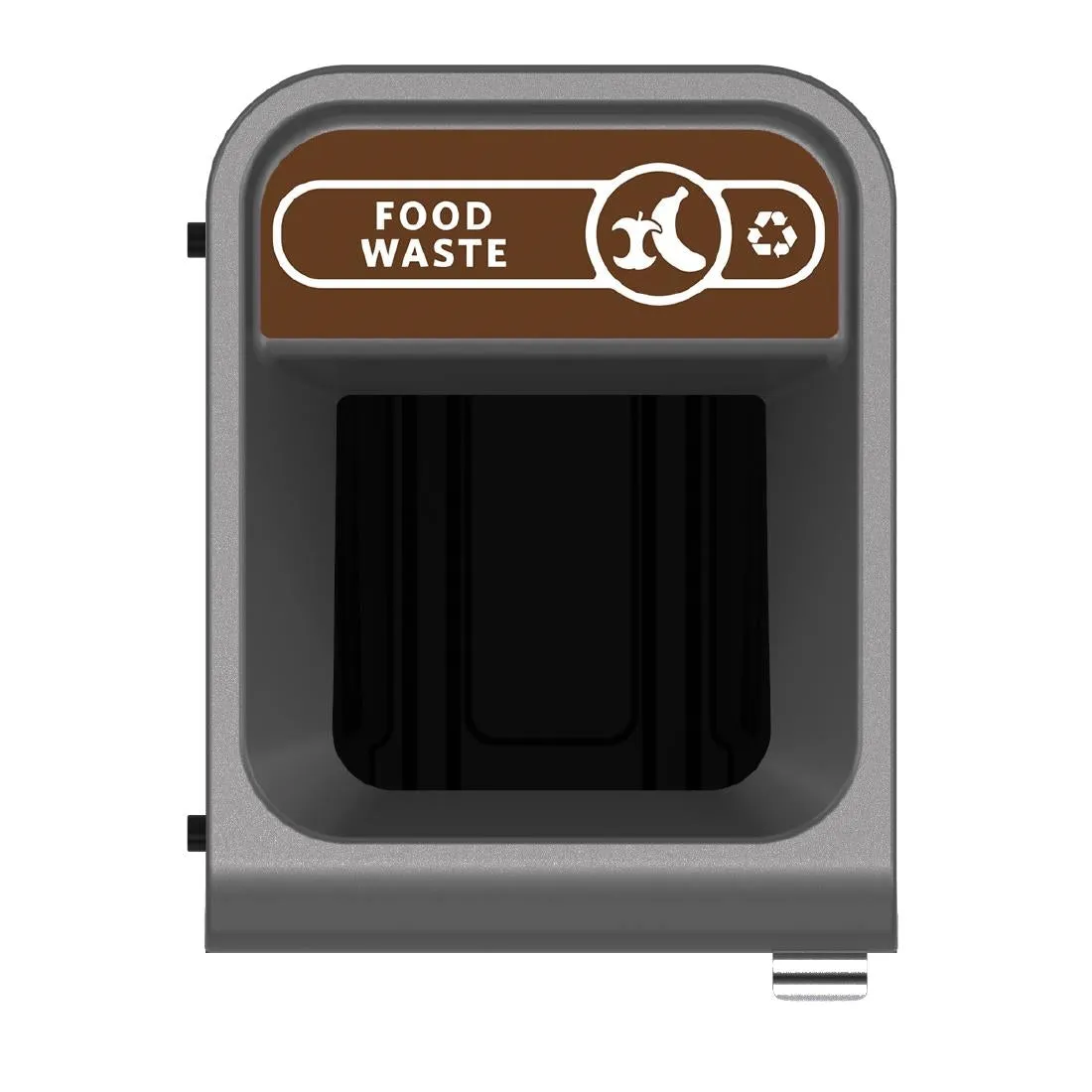 CX972 Rubbermaid Configure Recycling Bin with Food Waste Label Brown 57Ltr