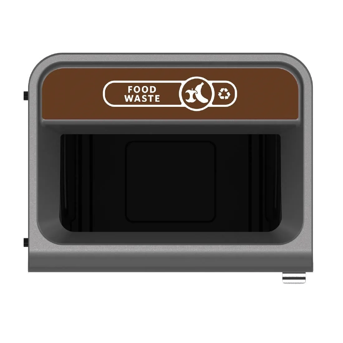 CX974 Rubbermaid Configure Recycling Bin with Food Waste Label Brown 125Ltr