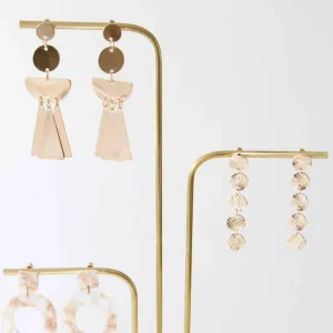 Display wood and metal,Necklace Display Stand, jewelry stands with wood,Jewelry Organizer Holder Metal Display Stand